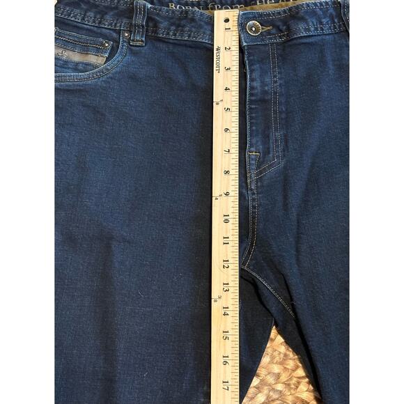 Prana Axiom Blue Mens Jeans Straight Organic Cotton Stretch Size 40x30 M41173002 - Picture 8 of 11